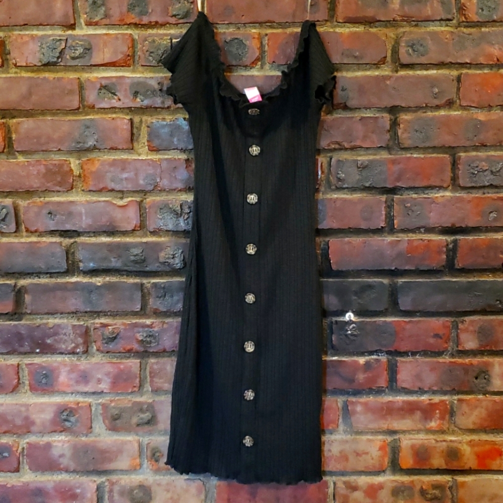 Black mini dress